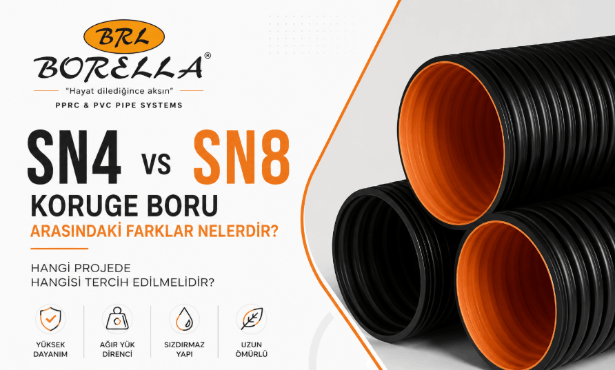 SN4 ve SN8 Koruge Boru Arasındaki Farklar Nelerdir? Hangi Projede Hangisi Tercih Edilmelidir?