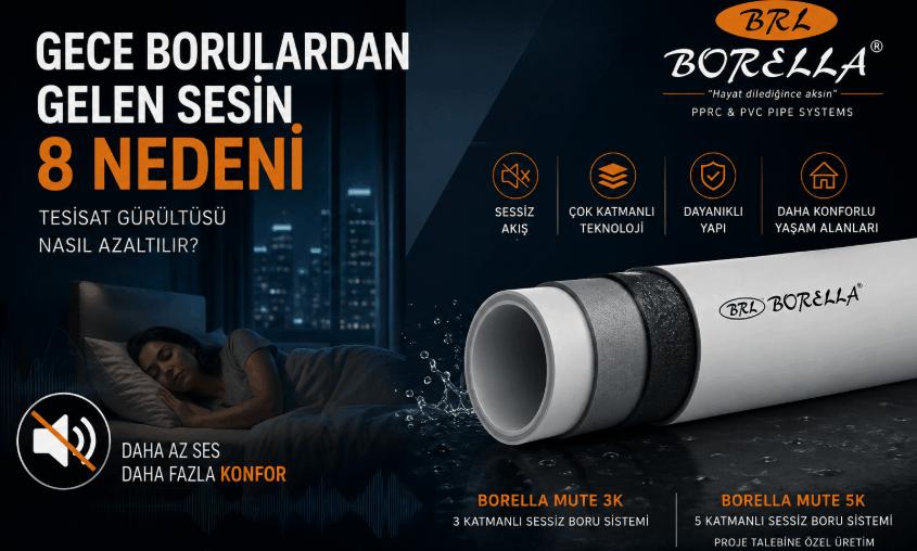 🚨 Gece Borulardan Gelen Sesin 8 Nedeni: Tesisat Gürültüsü Nasıl Azaltılır?
