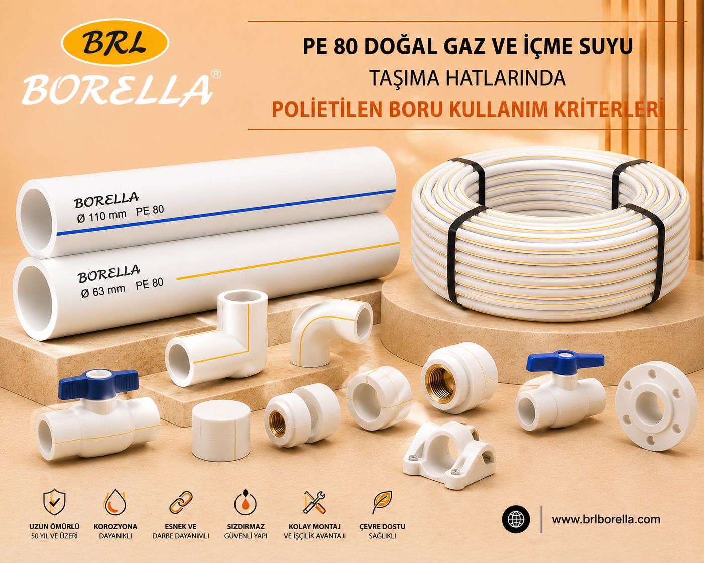 PE80 Doğalgaz ve İçme Suyu Taşıma Hatlarında Polietilen Boru Kullanım Kriterleri Nedir?