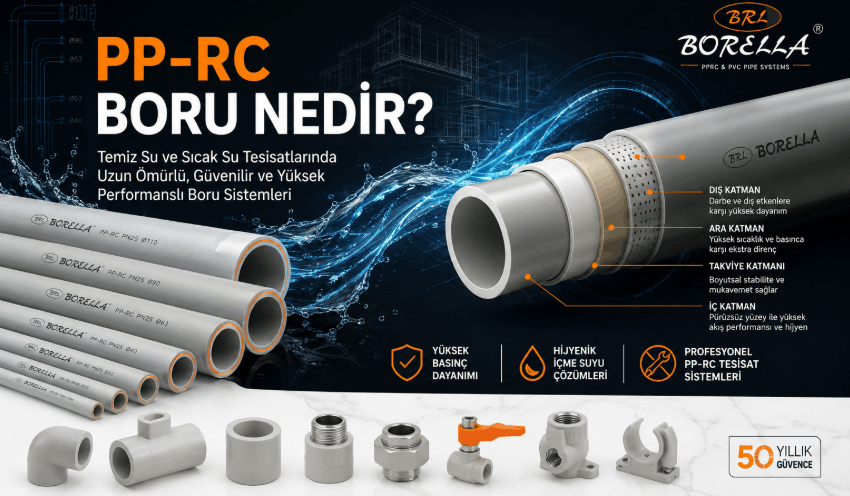 PP-RC Boru Nedir? PP-RC Boru Özellikleri, Avantajları, Kullanım Alanları ve Doğru PP-RC Boru Seçimi