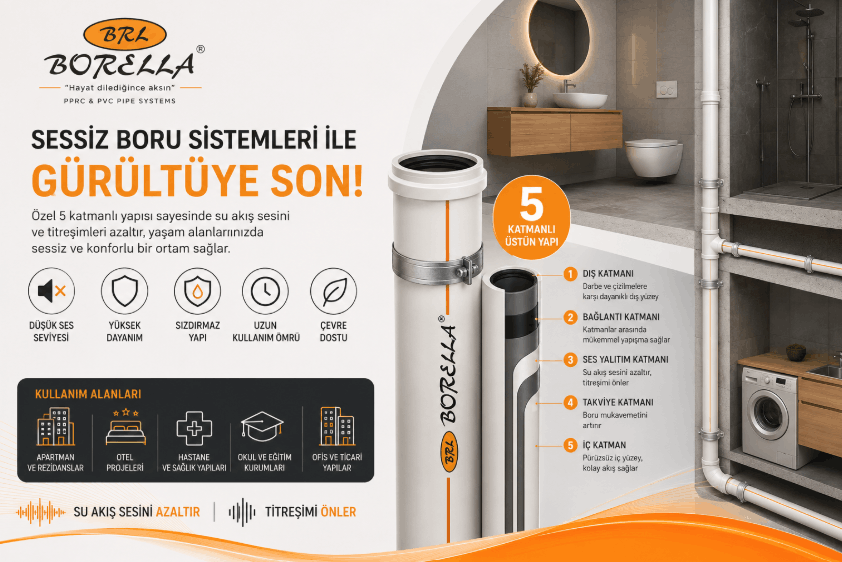 Apartmanlarda Tuvalet ve Gider Sesi Nasıl Önlenir? Sessiz Boru Sistemleri ile Gürültü Sorununa Kalıcı Çözüm