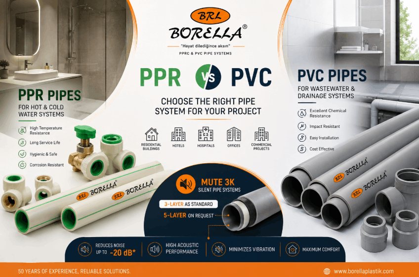 PPR mi PVC mi? Tesisat Projesine Göre Doğru Boru Sistemi Nasıl Seçilir?