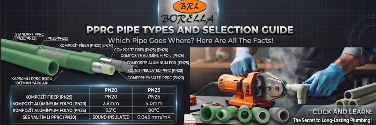PPRC Boru Çeşitleri Nelerdir? PPRC Pipe Türleri, Ölçüleri ve Kullanım Alanları