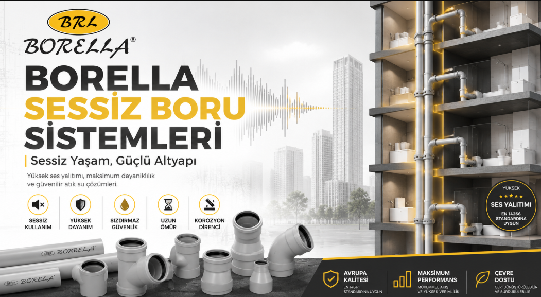 Borella Sessiz Borular | Yüksek Performanslı Ses Yalıtımlı Atık Su ve Tesisat Boru Sistemleri